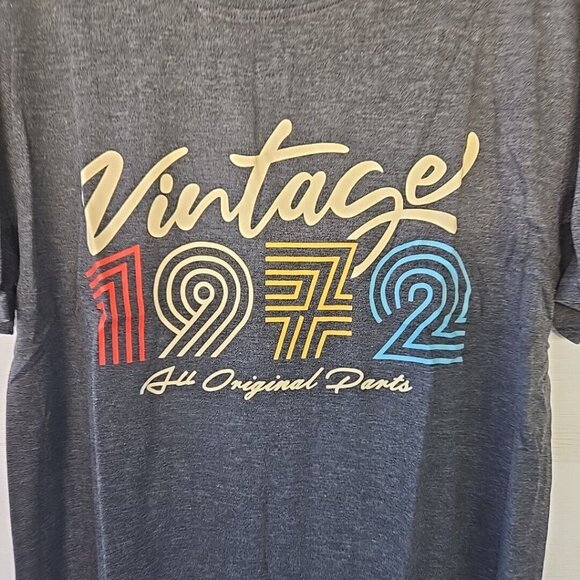 1A-Vintage 1972 Women's T Shirt  Size Large Dusty Blue Gray - Picture 4 of 16